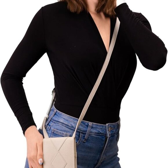 Genuine Leather Crossbody Phone Purse for Women Multi-Pocket ID Window Card Slot - Picture 5 of 6